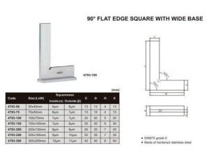 ESCUADRA DE TALON 90º (DIN875 GRADE 0) 100X70MM INSIZE