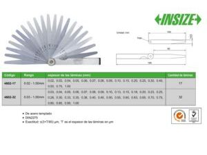 FEELER METRICO 100MM 32 PZAS. INSIZE