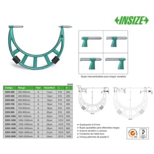 MICROMETRO EXTERIOR 400-500MM INSIZE