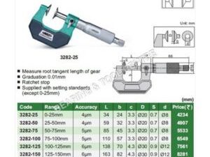 MICROMETRO EXTERIOR DE DISCO 125-150MM INSIZE