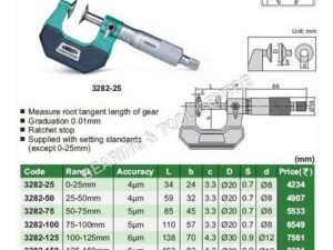 MICROMETRO EXTERIOR DE DISCO 150-175MM INSIZE