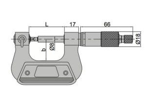 MICROMETRO EXTERIOR ROSCA 0-25MM INSIZE