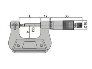 MICROMETRO EXTERIOR ROSCA 25-50MM INSIZE