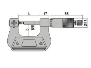 MICROMETRO EXTERIOR ROSCA 50-75MM INSIZE