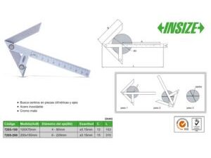 REGLA GRADUADA PARA MARCAR CENTROS 200MM INSIZE