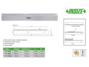 REGLA RIGIDA GRADUADA 1000MM INSIZE