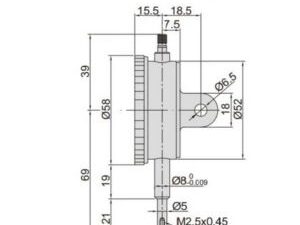 RELOJ COMPARADOR 0-0.8MM 0.01MM 2882-08 INSIZE