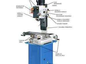 TALADRO FRESADOR COLUMNA PRISMATICA SAAME BUZZARD 800X240MM 220V