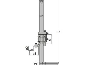 TRAZADOR DE ALTURA CON LUPA (0.02MM 0.001") 0-300MM 12" PRIDE