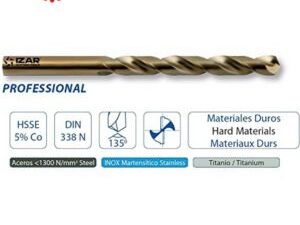 BROCA CILINDRICA D-16.0MM DIN338N LT-178MM LU-120MM HSS-CO IZAR