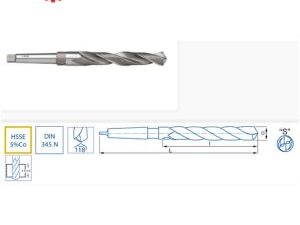 BROCA CONICA D-16.0MM CM2 LT-218MM LU-120MM HSS-CO IZAR