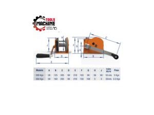 HUINCHE MANUAL LIVIANO HASTA 350KG GAN MAR ARGEN