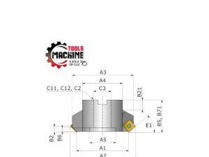 FRESA INSERTO A 45° DM. 125MM FMA11-125-B40-SN12-08C