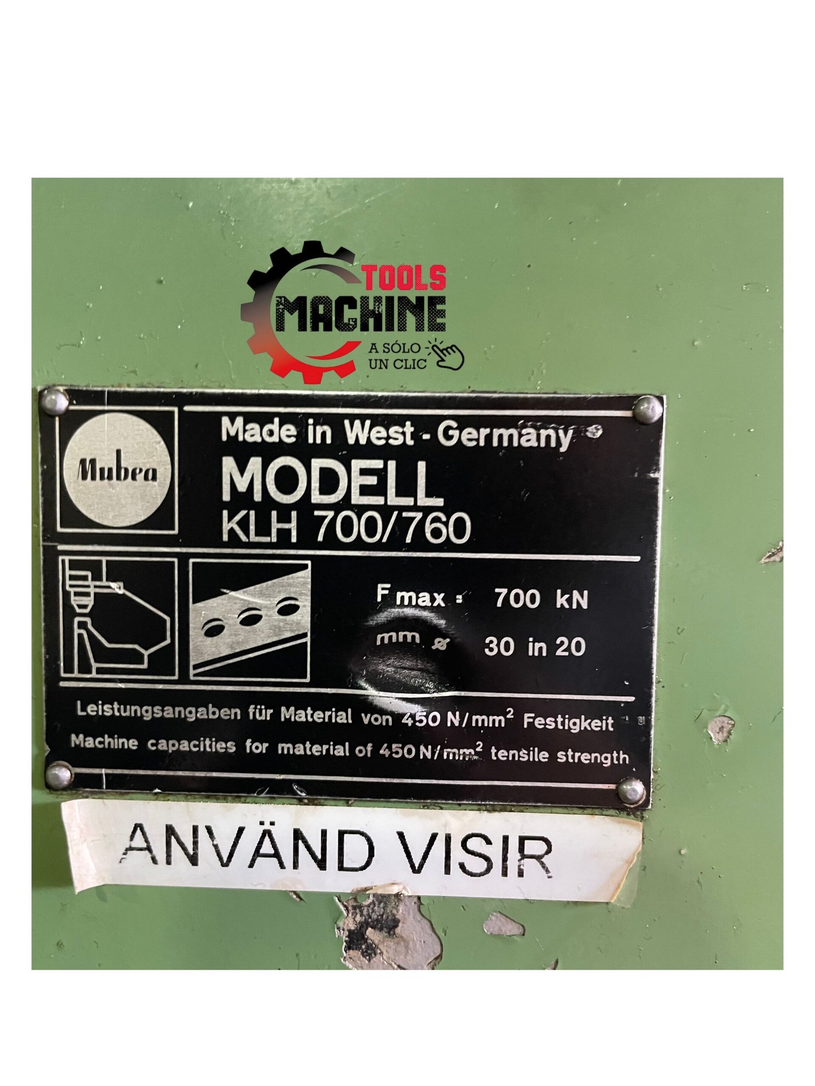 PUNZONADORA USA. MUBEA HIDRAULICA KLH 700 77TON s - Imagen 3